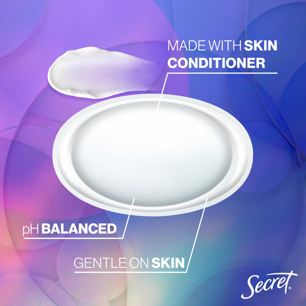 Secret Fresh 72hr odor protection pack3 back highlights extended protection during workouts.