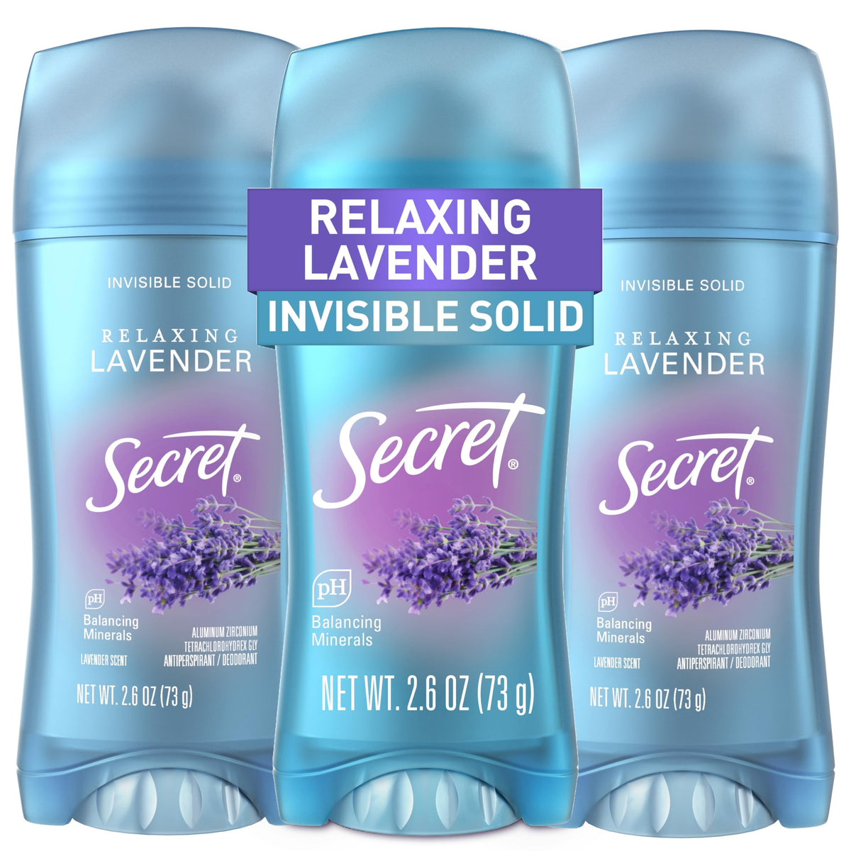 Secret Fresh invisible-solid application shows clear protection for all-day confidence.