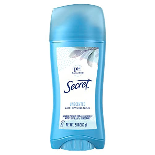 Secret Original Unscented Invisible Solid pack6 dry-application demonstrates comfortable wear.