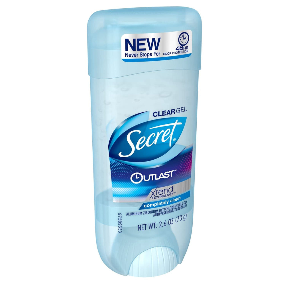 Secret Outlast clear gel being applied underarm for clear, non-sticky application