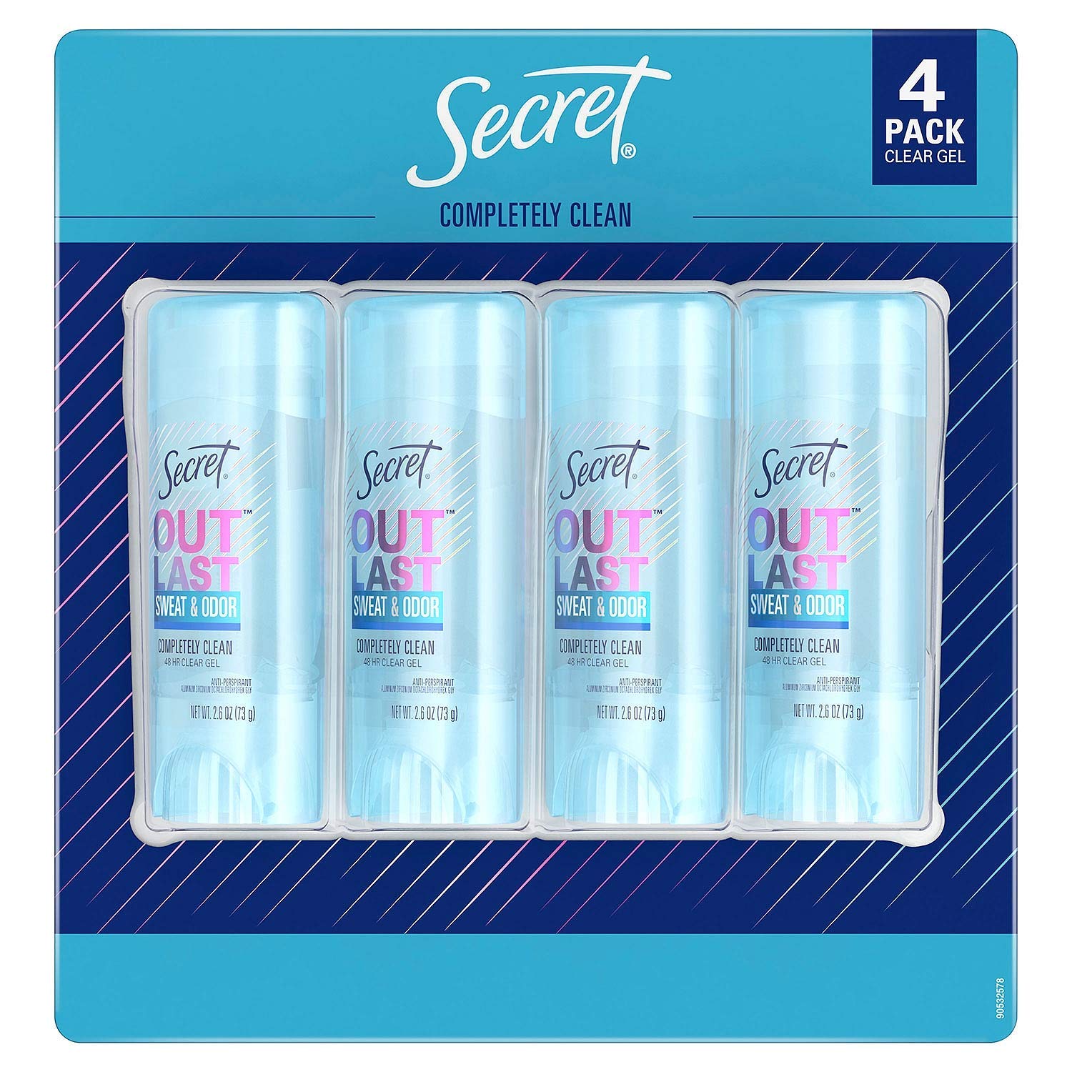 Secret Outlast Clear Gel bottle for long-lasting odor protection and freshness.