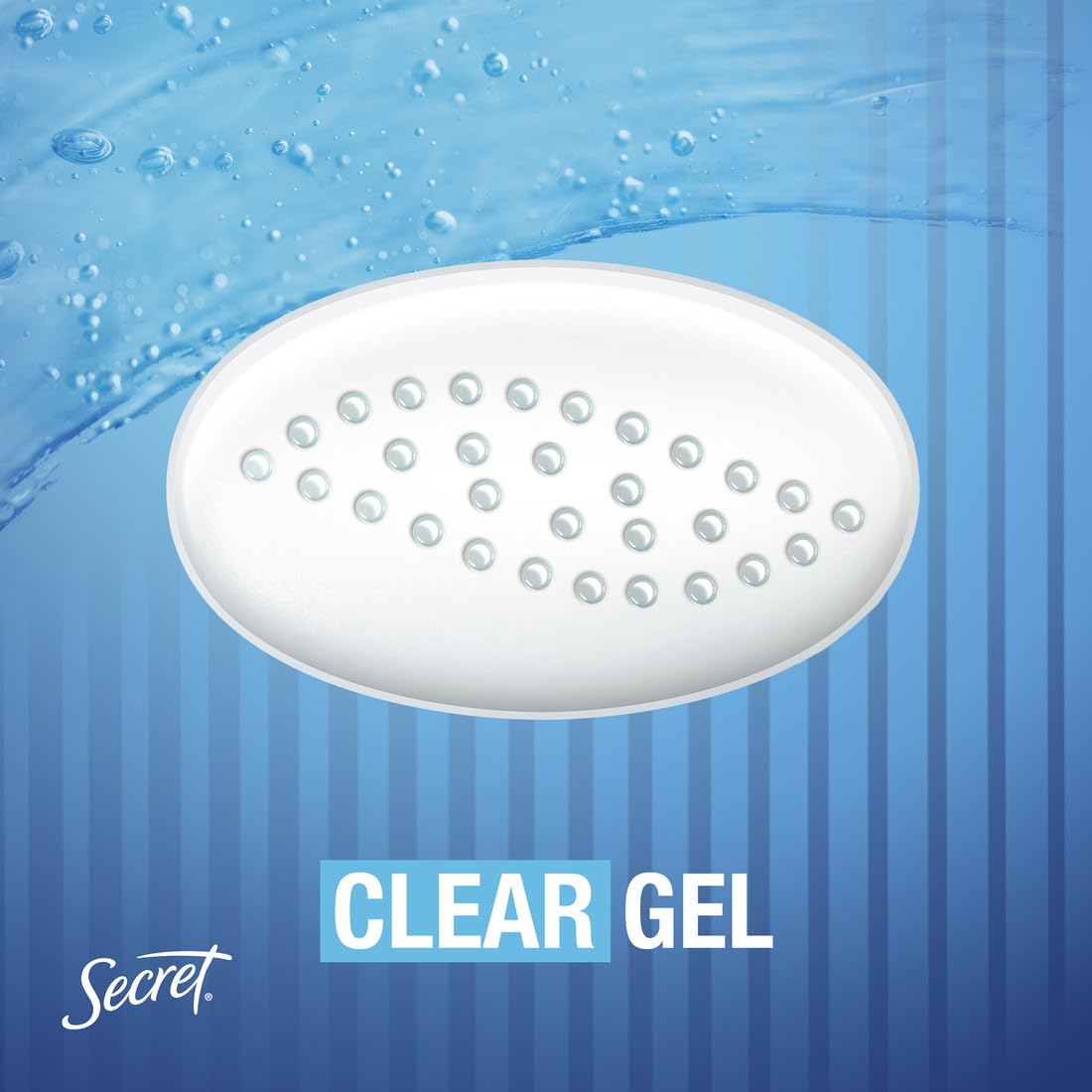 Secret Outlast Clear Gel during application swipes reveals smooth glide and quick dry.