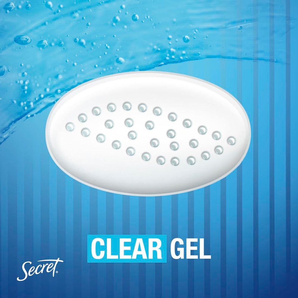 Secret Outlast Clear Gel during application swipes reveals smooth glide and quick dry.