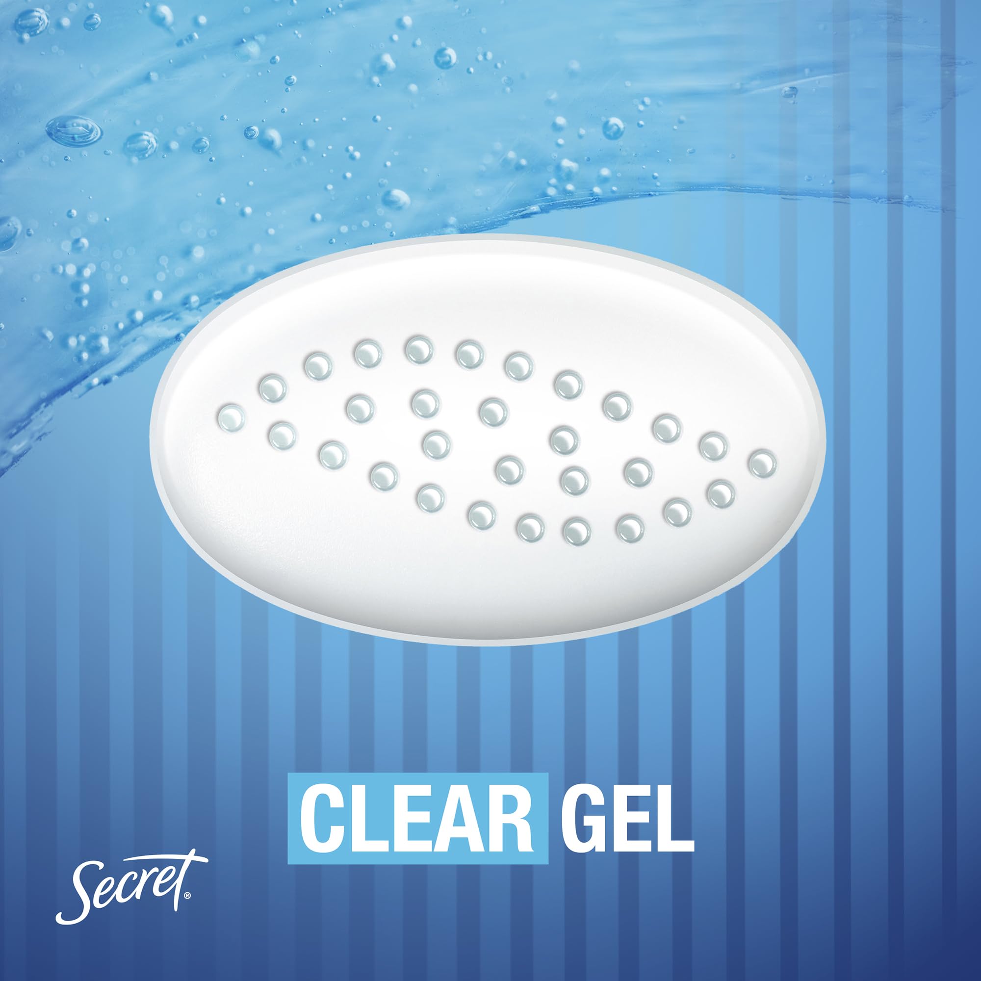 Secret Outlast odor-fighting graphic emphasizes odor control.