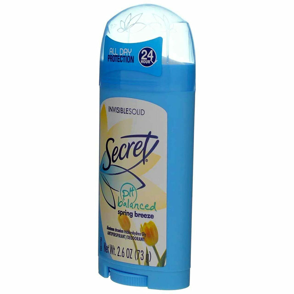Secret Spring Breeze solid 3 in-use underarm image conveys dryness and confidence.