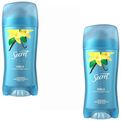 Secret Va Va Vanilla deodorant pack with two sticks for long lasting protection.