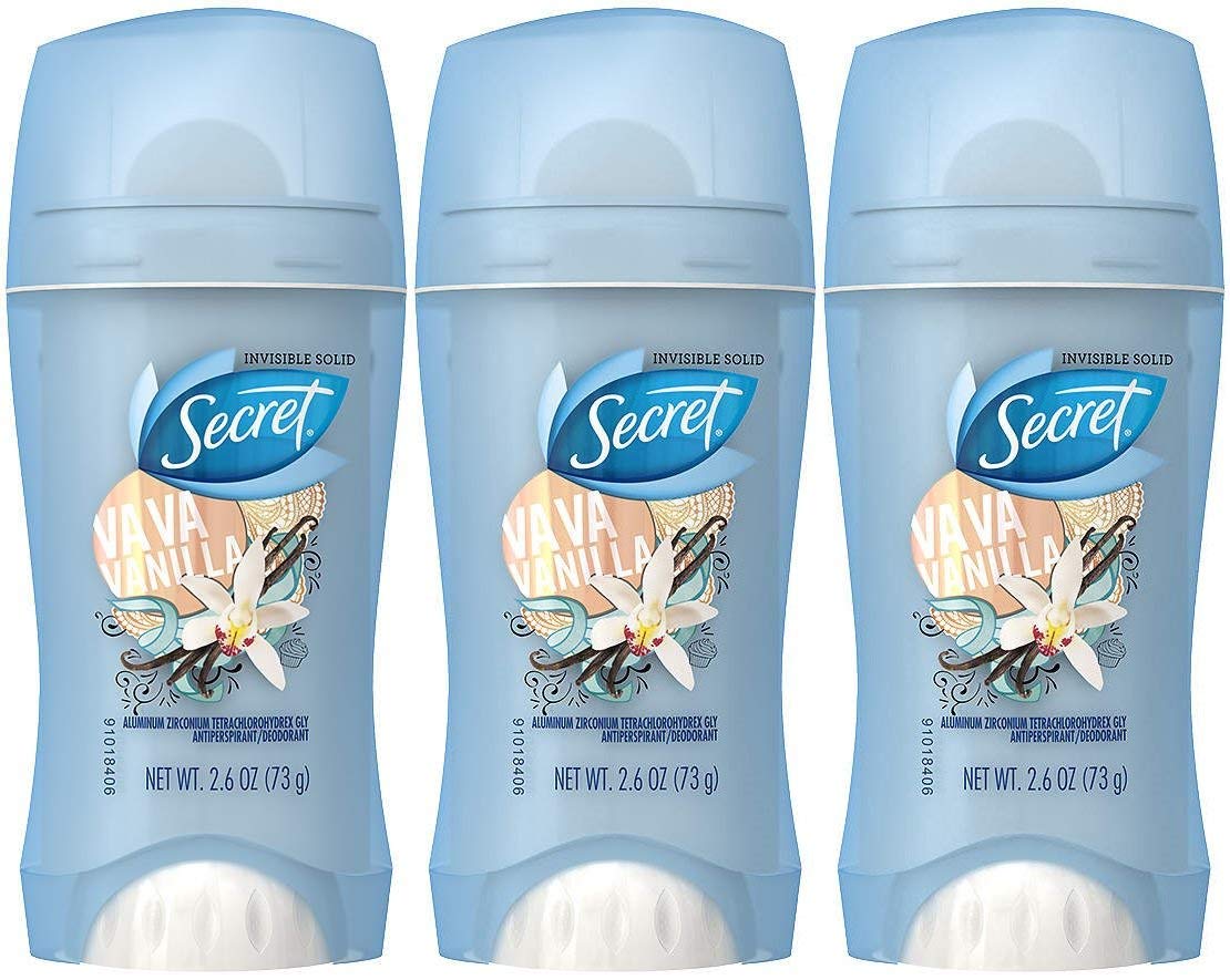 Secret Scent Expressions Va Va Vanilla invisible solid applies smoothly for all-day dry protection.