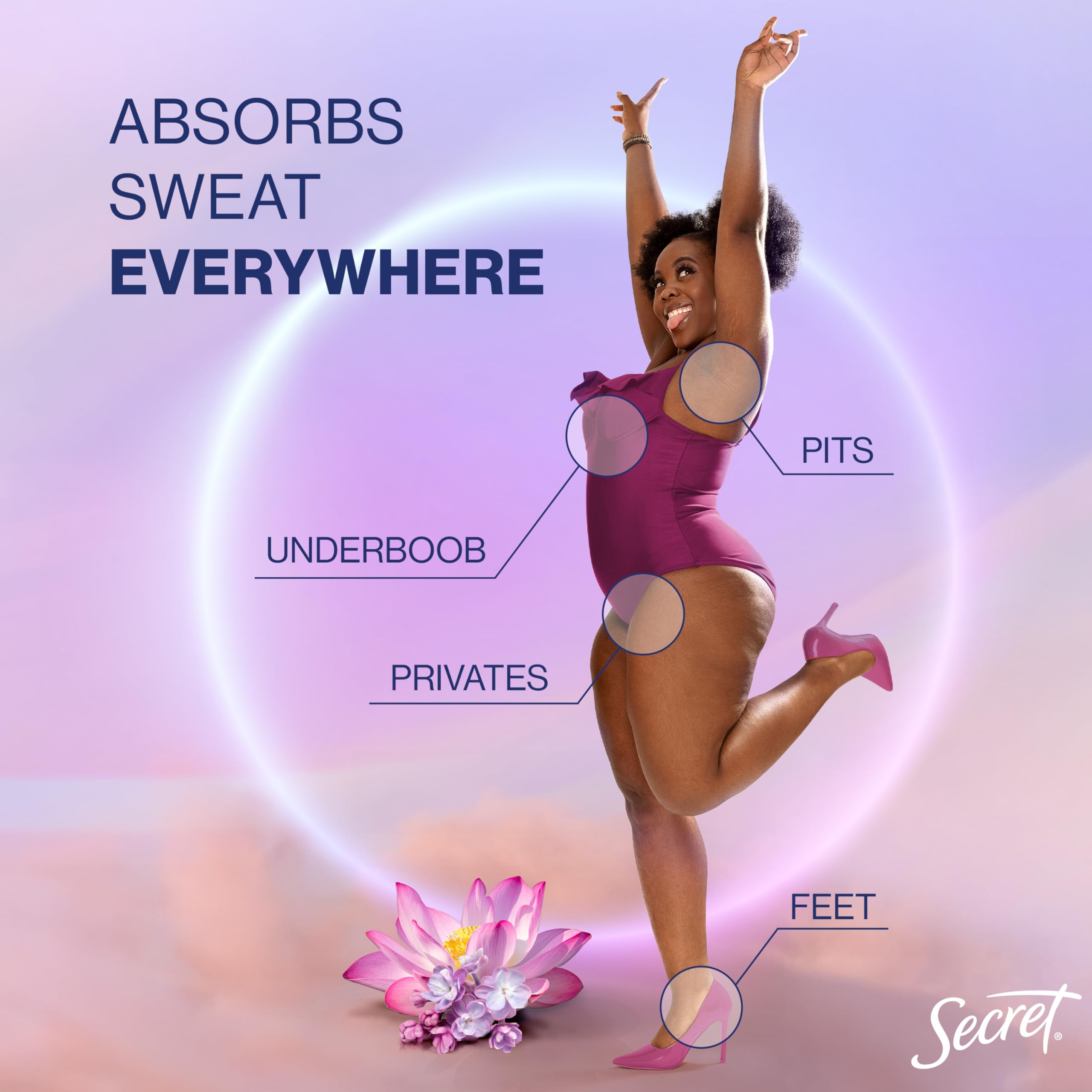 Secret Whole Body Deodorant Dry Feel Stick using on privates for comfortable protection.