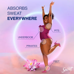 Secret Whole Body Deodorant Dry Feel Stick using on privates for comfortable protection.