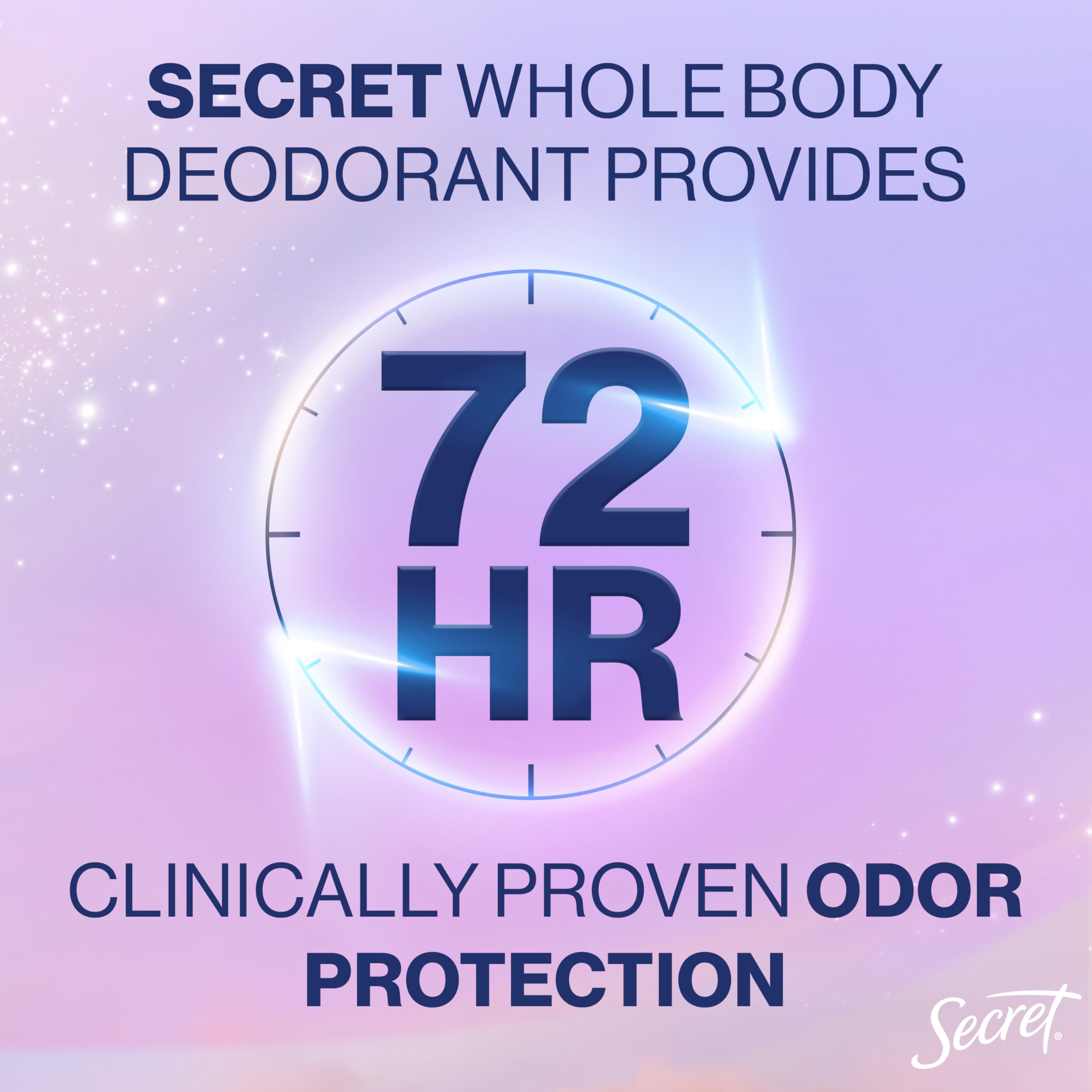 Secret Whole Body Deodorant Dry Feel Stick on feet keeps feet fresh.