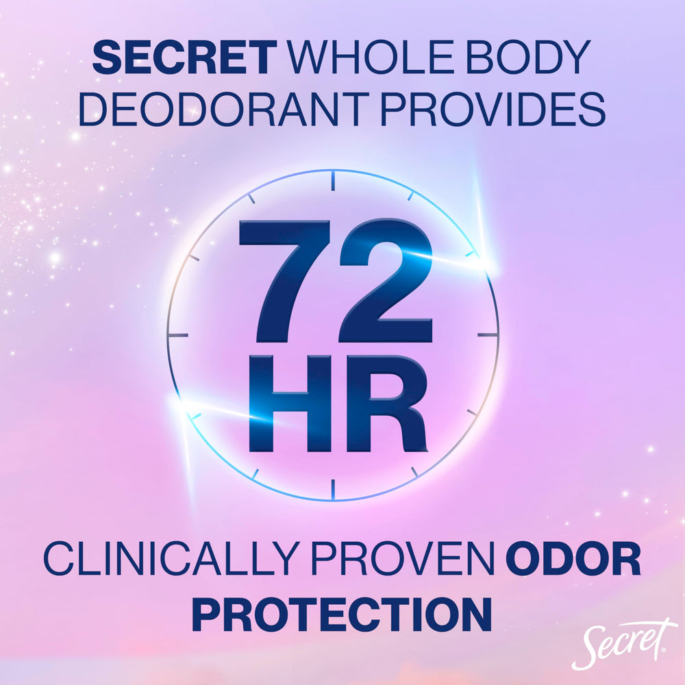 Secret Whole Body Deodorant Dry Feel Stick on feet keeps feet fresh.