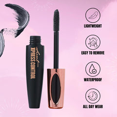 Secret Xpress Control 4D Silk Fiber Mascara brush detail shows precision wand for defined lashes