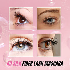 Secret Xpress Control 4D Silk Fiber Mascara lashes before after demonstrates length and volume