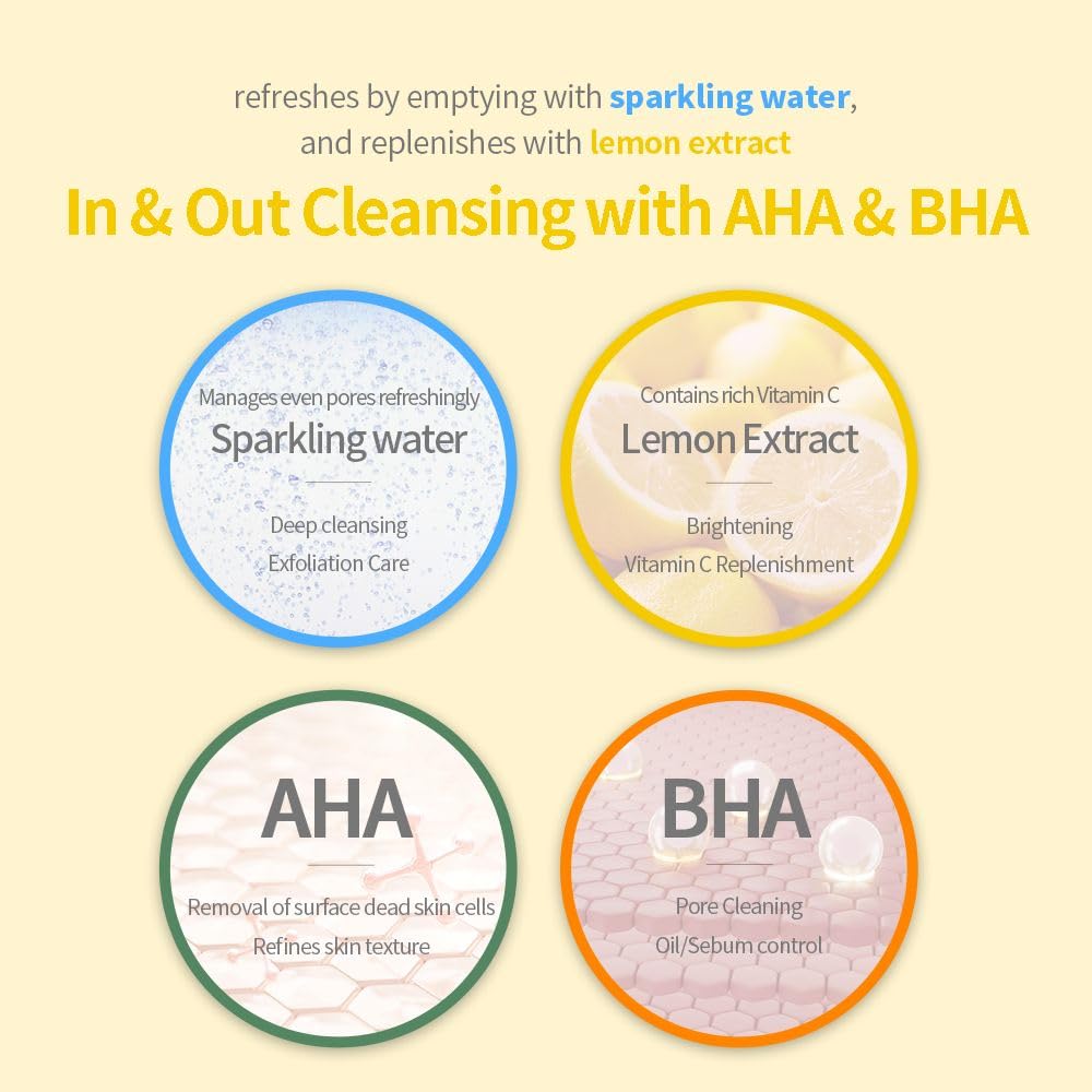 Secret Key Lemon Sparkling Peeling Gel applying on skin for brightening prep