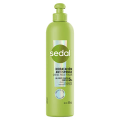 Sedal Anti Sponge Hydracate Cream bottle demonstrates hydration for smoother detangling