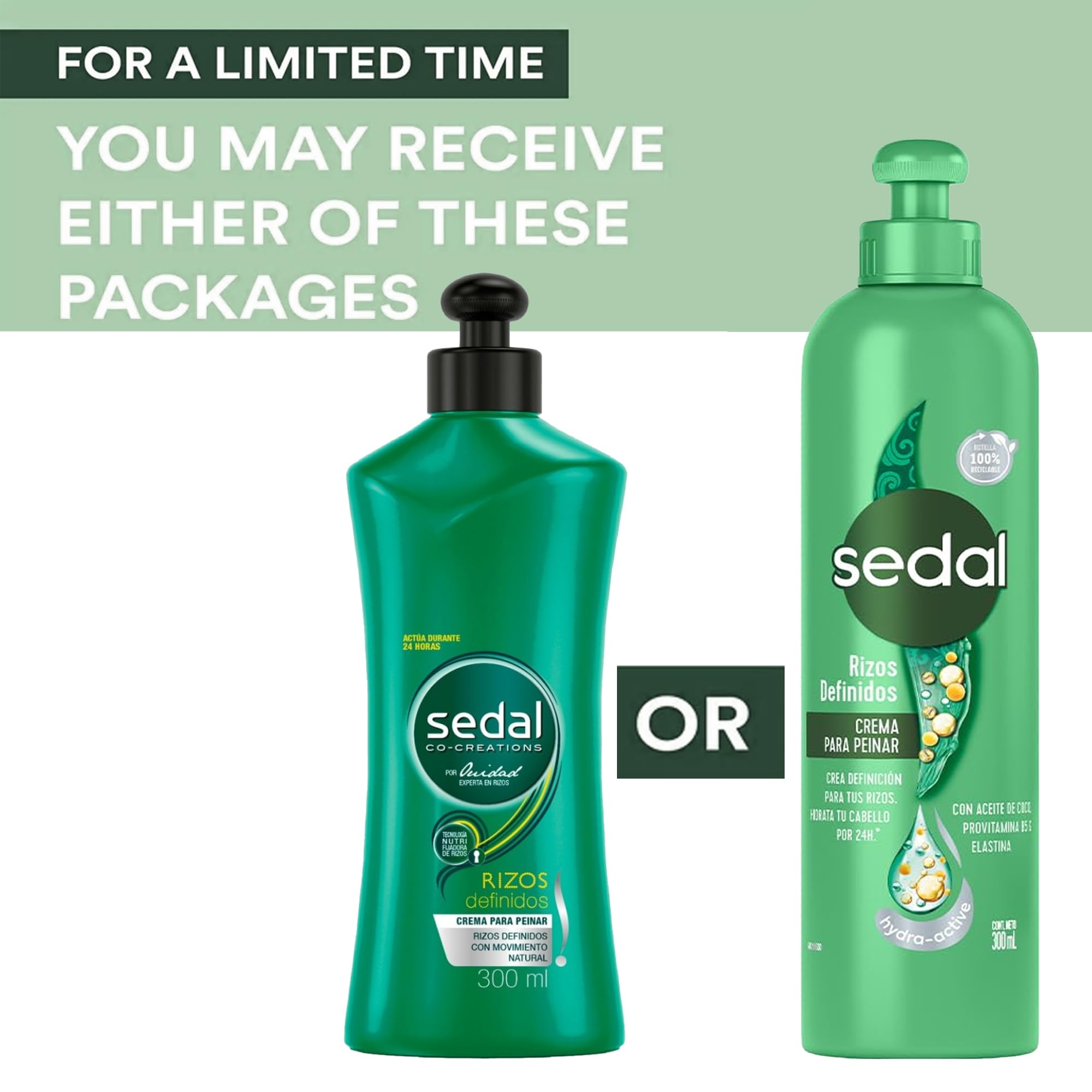 Sedal Curls Defined Cream coconut oil formula—nourishes and softens hair.
