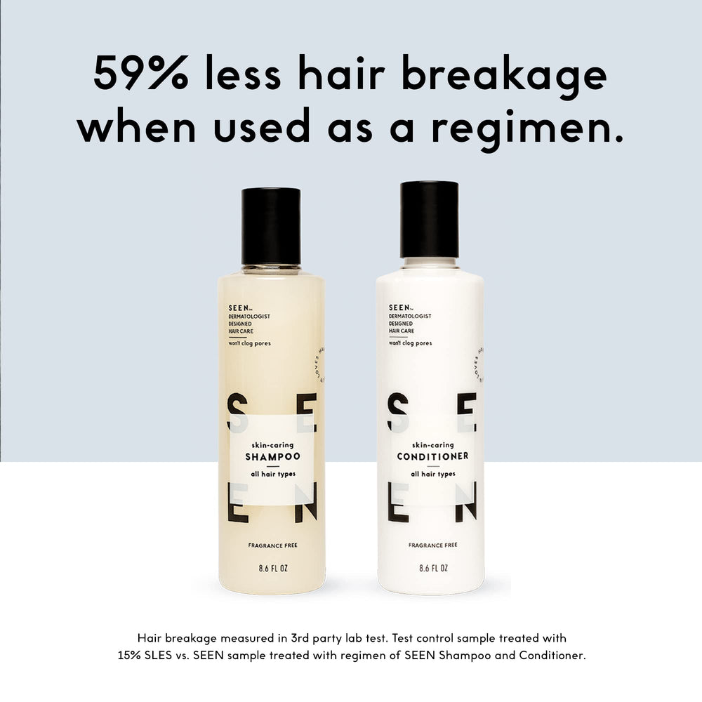 SEEN conditioner color safe and keratin safe for daily styling