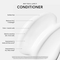 SEEN Conditioner scented application on hair mid-lengths and ends for softness.