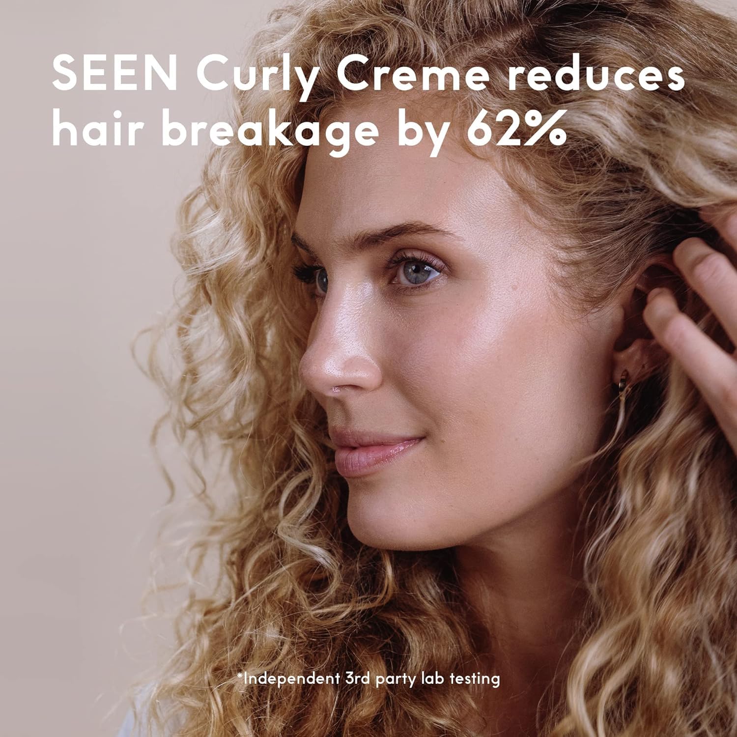 SEEN Curly On The Go Kit travel sizes packaging highlights compact, fragrance-free care.