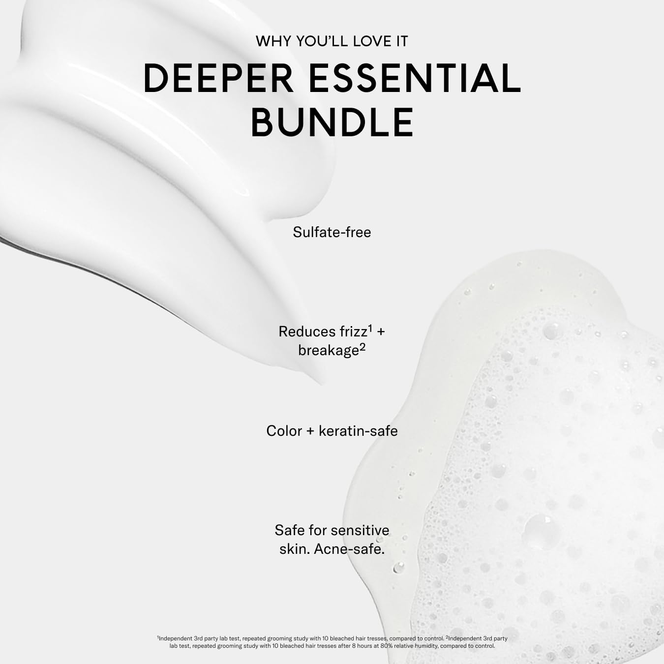 SEEN Deeper Conditioner detangle action for easier combing on dry hair.