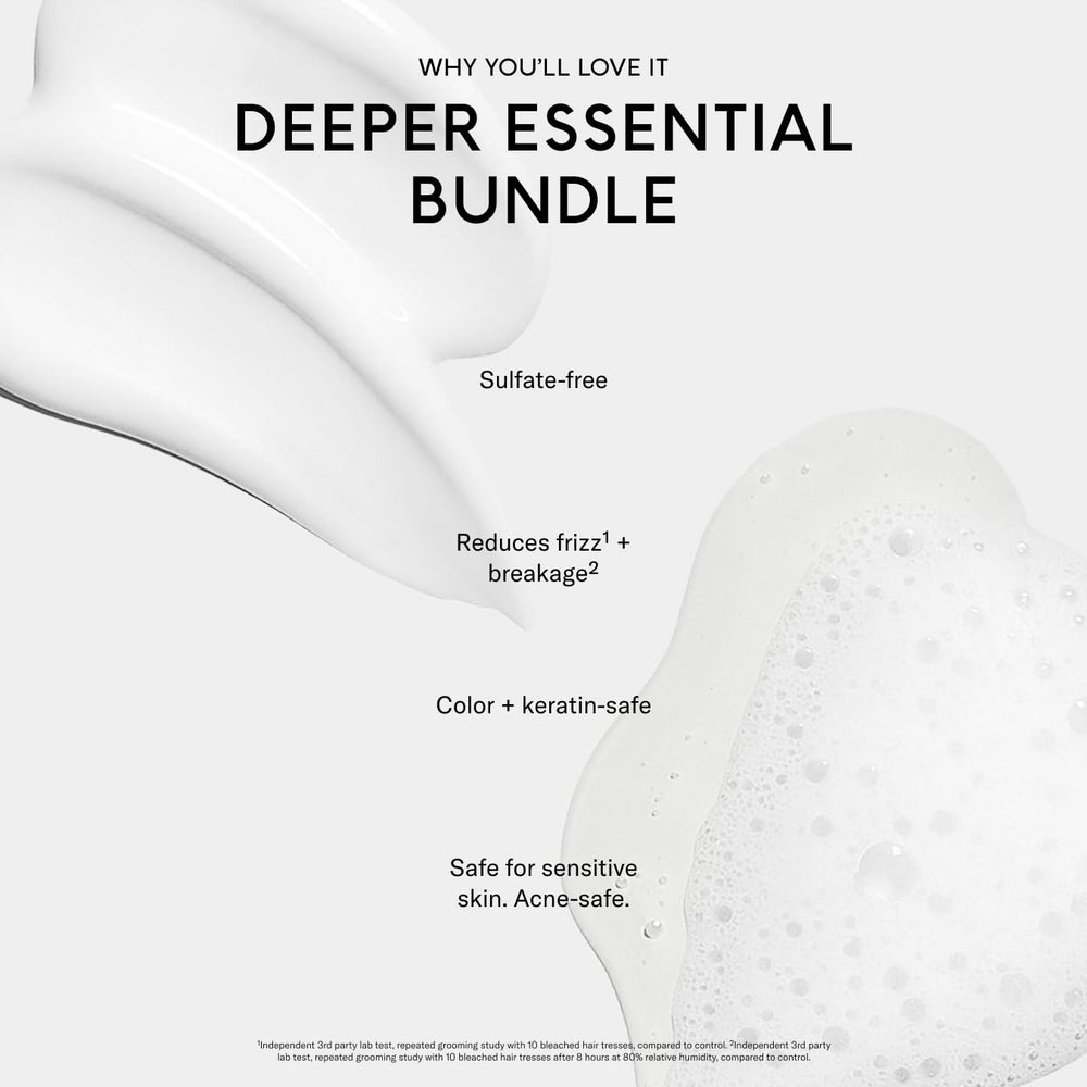 SEEN Deeper Conditioner detangle action for easier combing on dry hair.