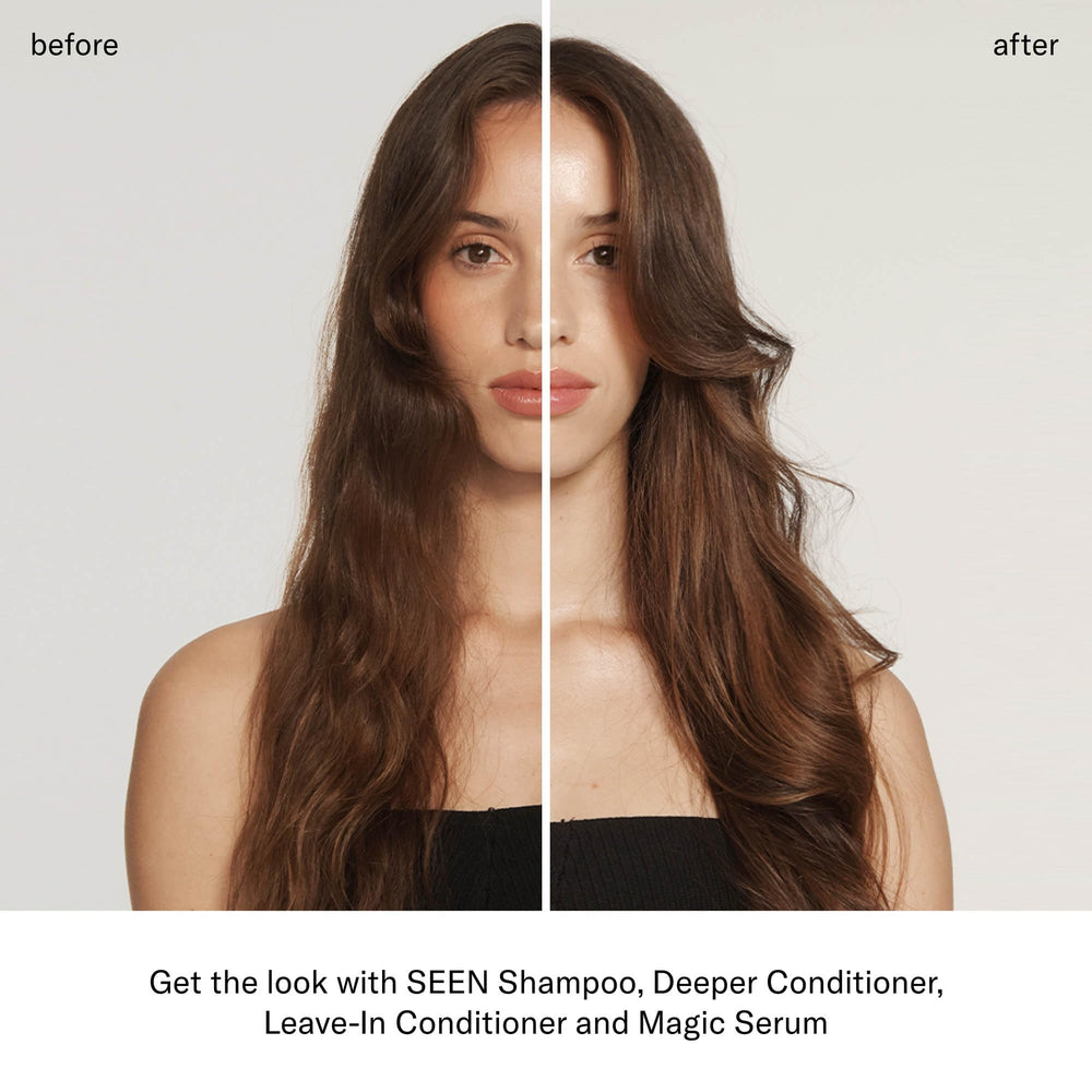 SEEN Deeper Conditioner packaging highlighting vegan and cruelty-free formulation.