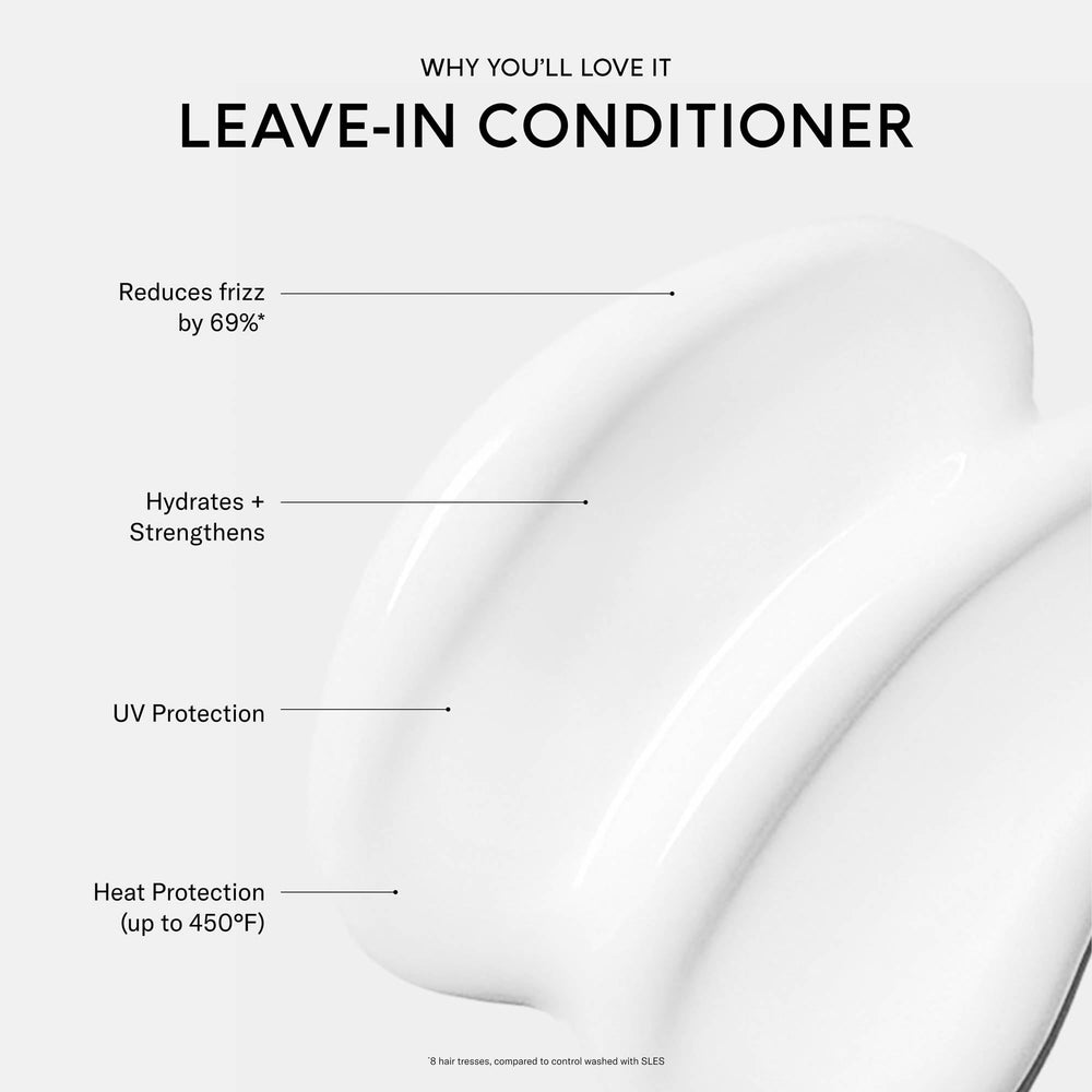 SEEN leave-in conditioner heat protection 450F image showing up to 450°F hair protection