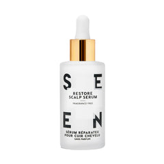 SEEN Restore Scalp Serum bottle showing fragrance-free hydration for sensitive skin