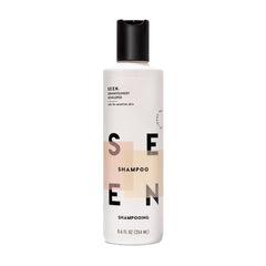 SEEN Shampoo bottle view highlighting a gentle cleanse for sensitive and acne-prone skin