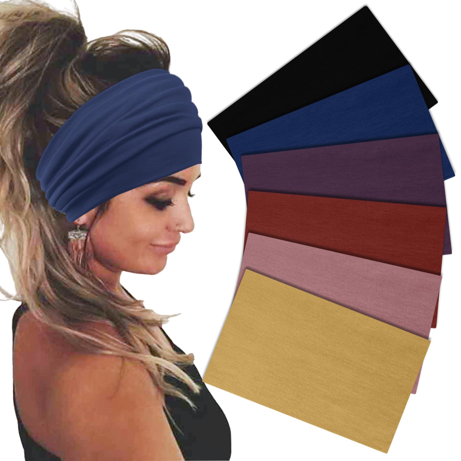 Sefiinh wide headbands in soft breathable material for comfortable all-day wear