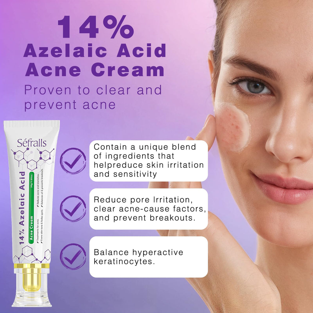 Sefralls azelaic acid cream application routine for smoother, balanced skin.