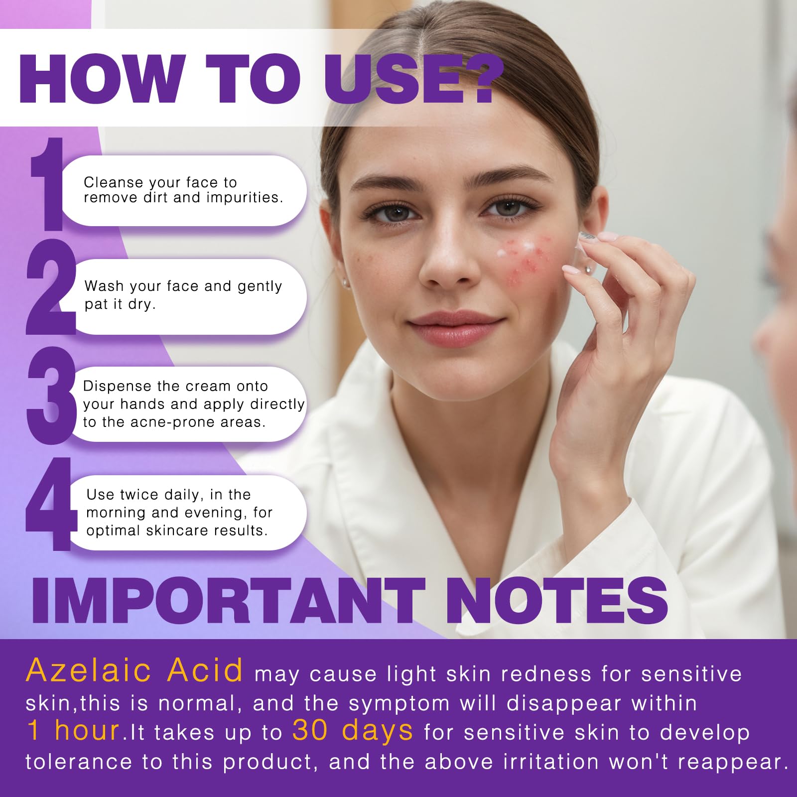 Sefralls azelaic acid cream packaging highlights redness relief benefits.