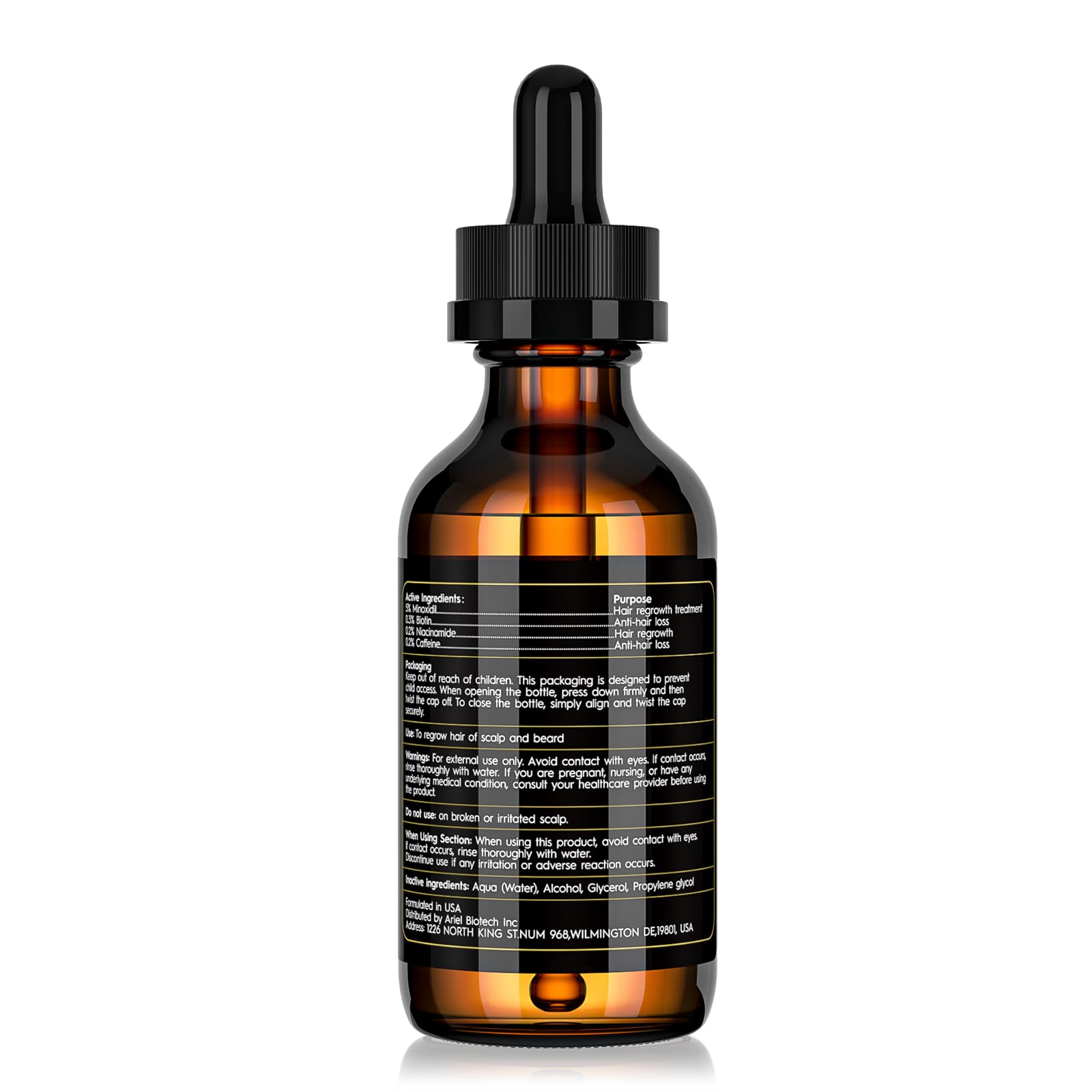 Sefralls minoxidil oil with botanicals image suggests enhanced scalp nourishment.