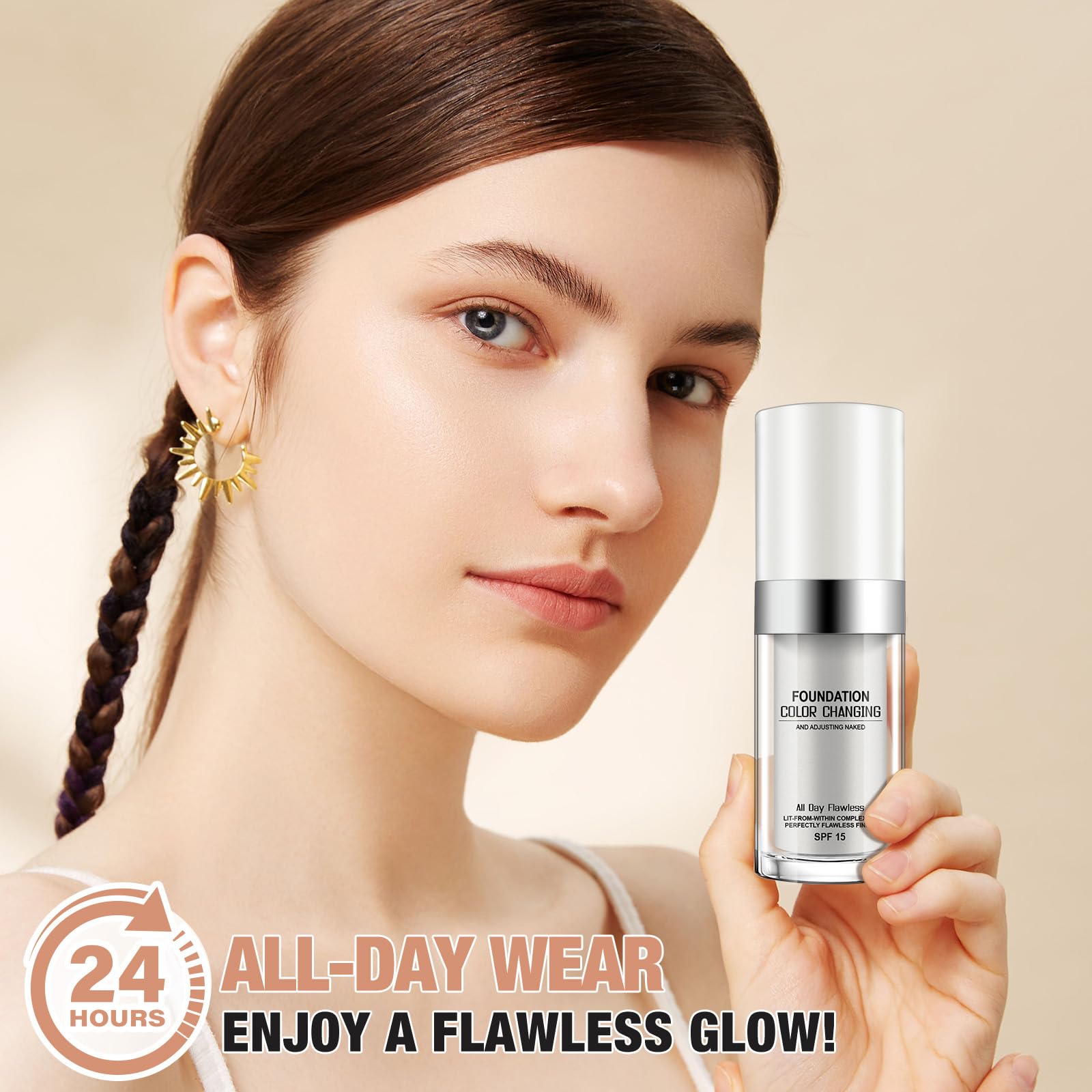 Sefudun broad spectrum SPF protection visible in daily makeup routine