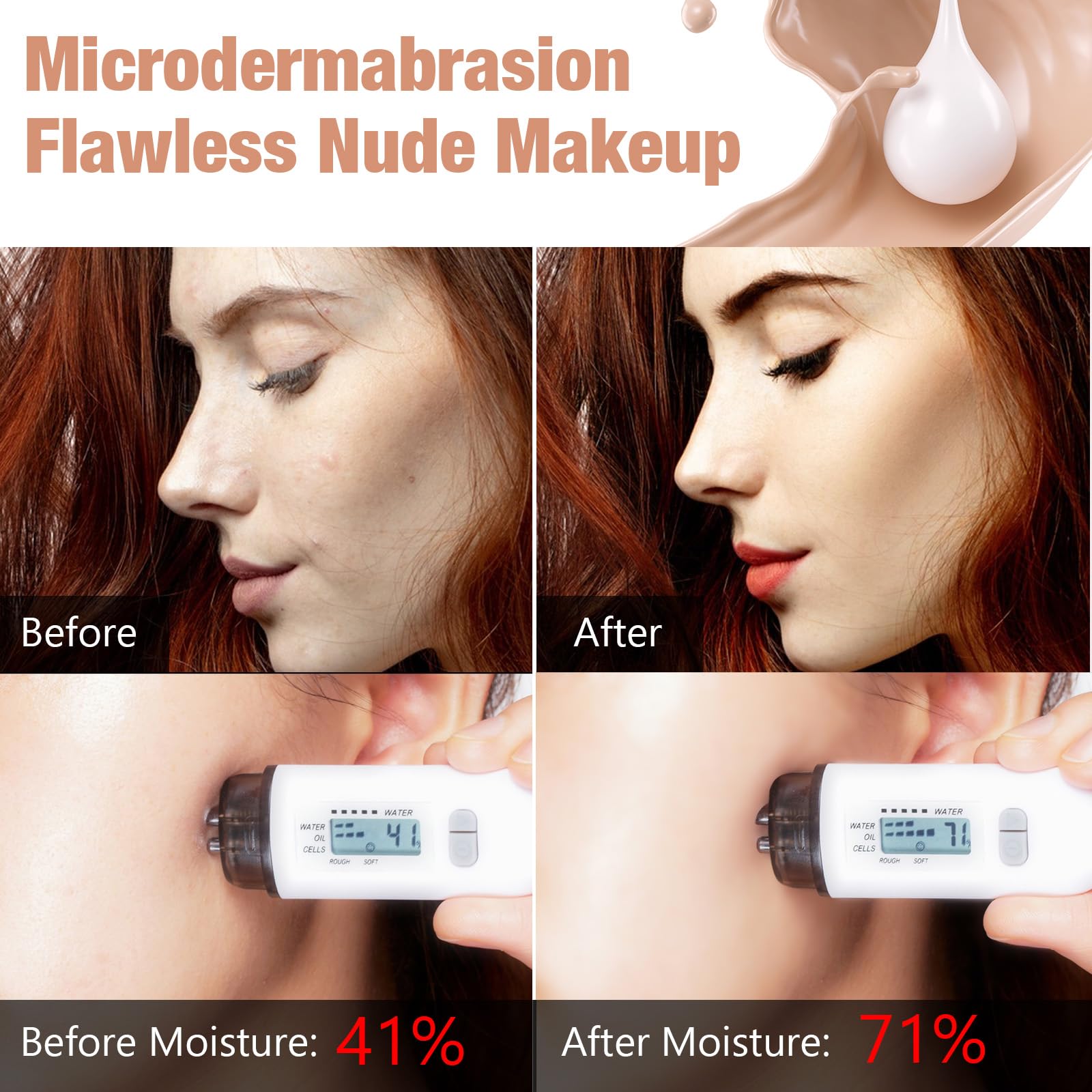 Sefudun two piece packaging of flawless foundation set for travel