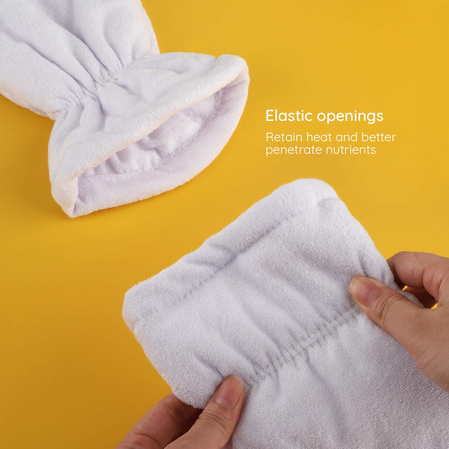 Close-up of Segbeauty double padded terry cloth for heat retention and comfort.