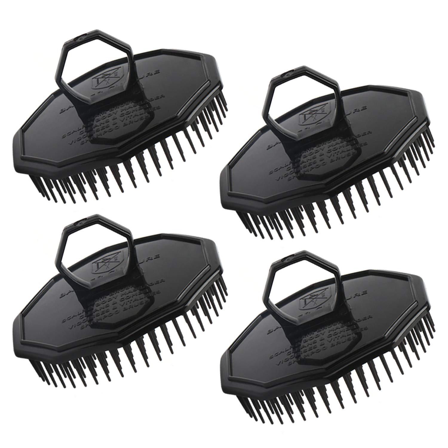 Segbeauty scalp massage shampoo brush with black ringed handle for thorough cleansing and relaxation.