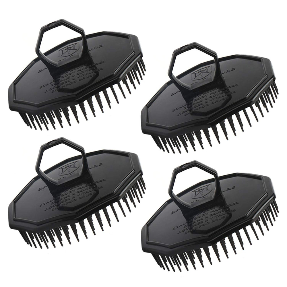 Segbeauty scalp massage shampoo brush with black ringed handle for thorough cleansing and relaxation.