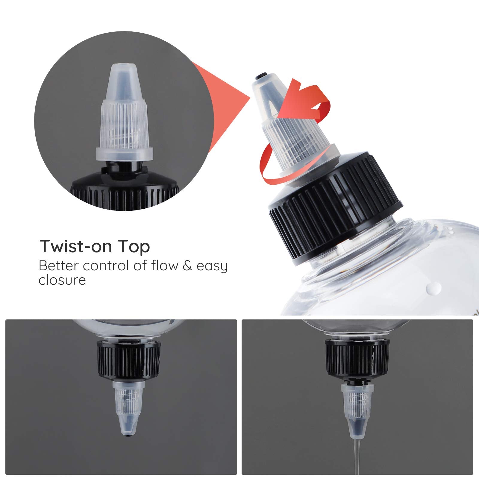 Segbeauty transparent bottle showing contents for easy monitoring
