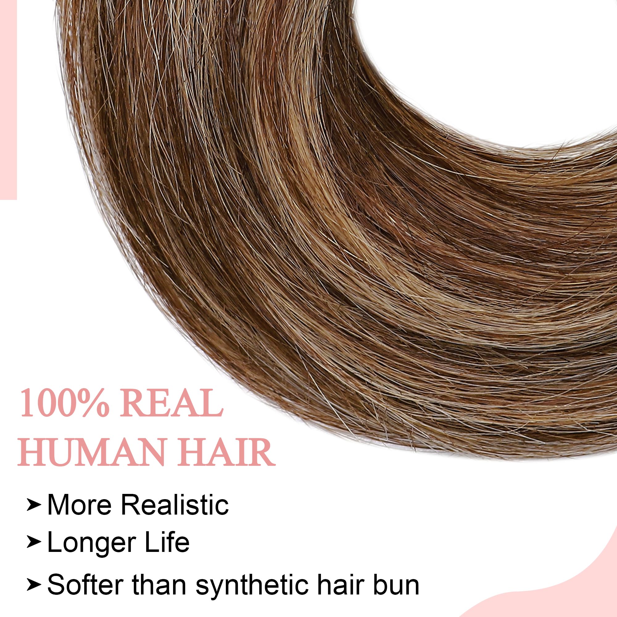 SEGO donut chignon extension creates voluminous updo for quick styling.