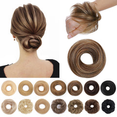 SEGO human hair messy bun hairpiece blends seamlessly with natural hair.
