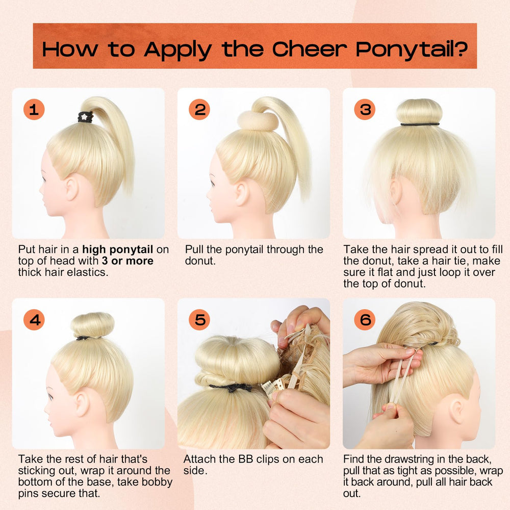 SEIKEA Application: Donut wrap method to attach the ponytail