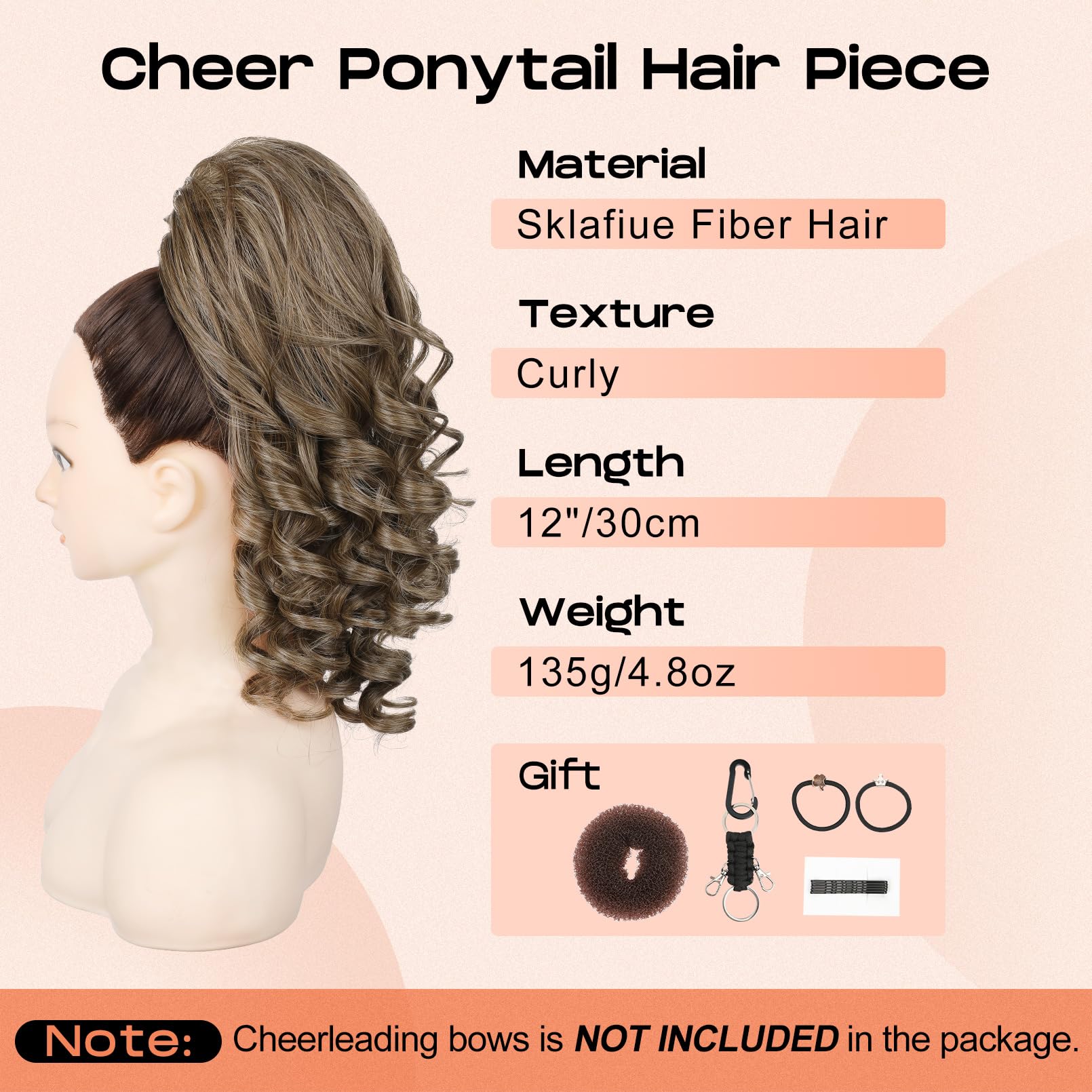 SEIKEA Curly Hair Piece in soft fiber for smooth feel and tangle resistance