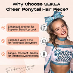 SEIKEA Ponytail Clip with 2 BB clips for secure wear during routines
