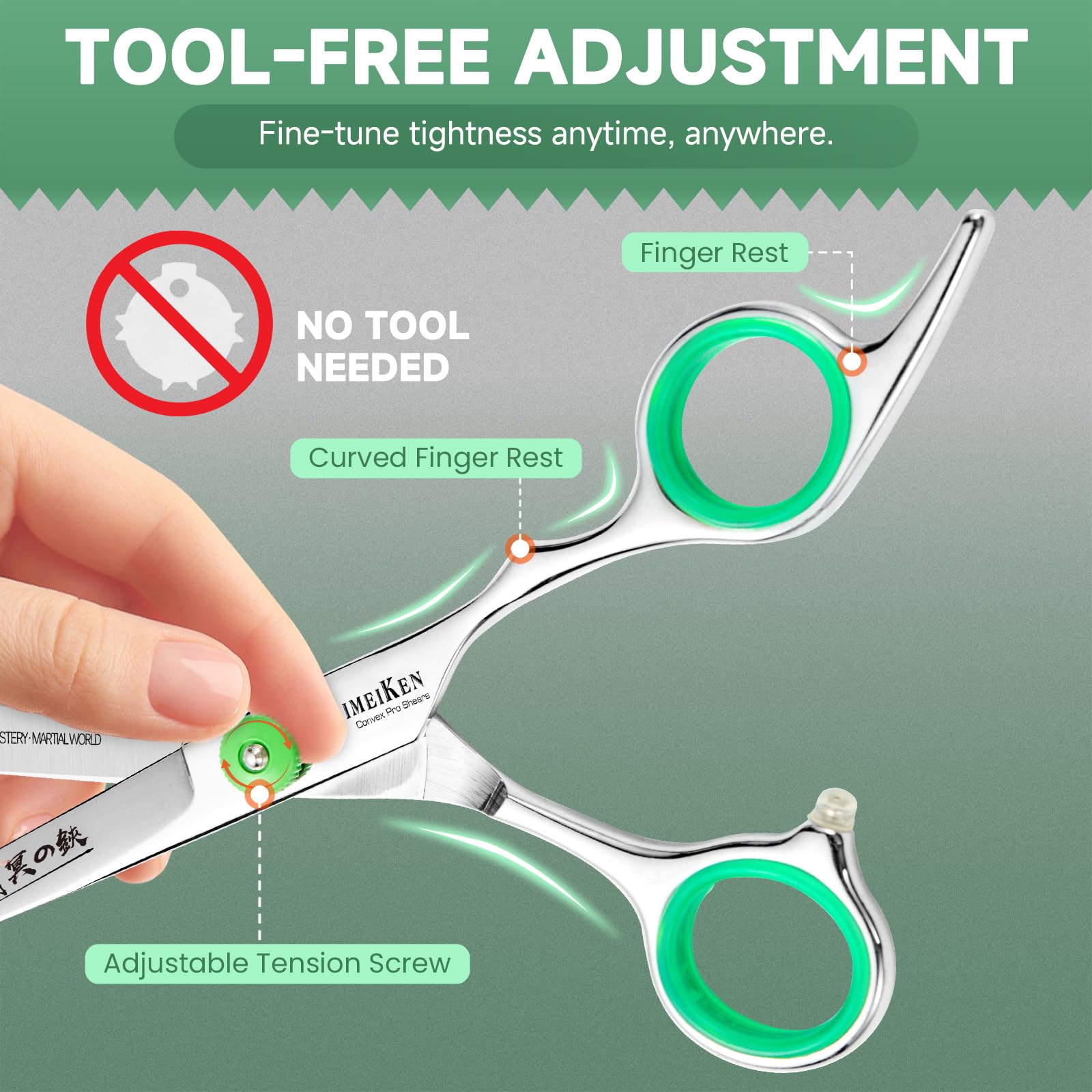 SEIMEIKEN scissors in a barber setting delivering smooth professional cuts