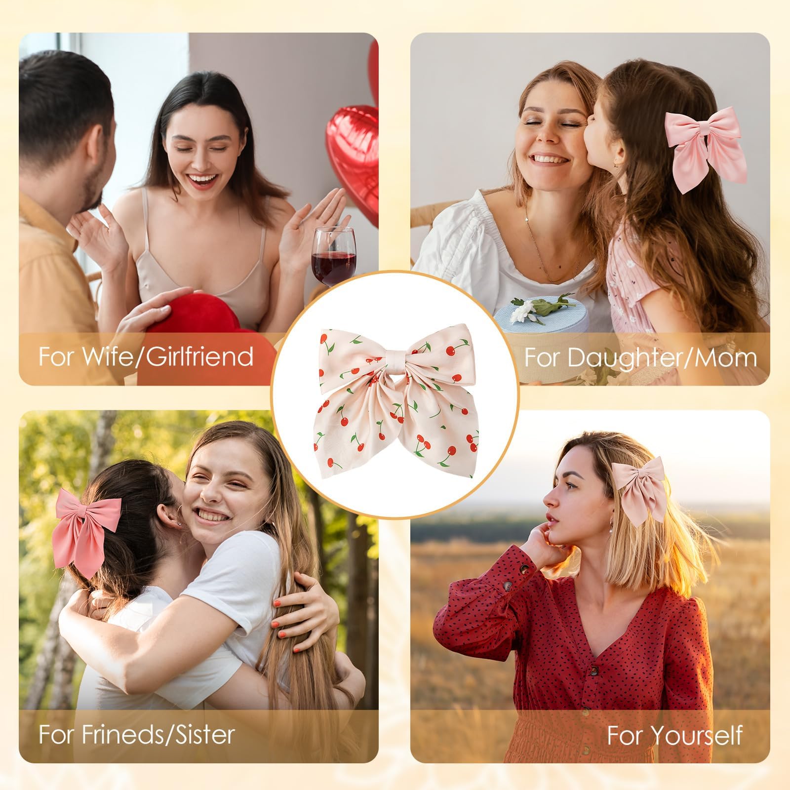 Seiolieliou cherry pink bows elevate outfits as a chic accessory.