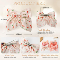 Seiolieliou satin bow with secure alligator clip for reliable hair holds.