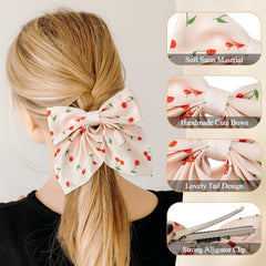 Seiolieliou satin bows measure 5.3 by 4.7 inches for versatile styling.