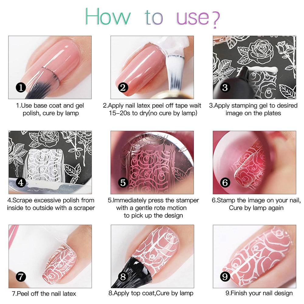 SEISSO stamping-nail-gels cured under UV/LED for quick set and shine