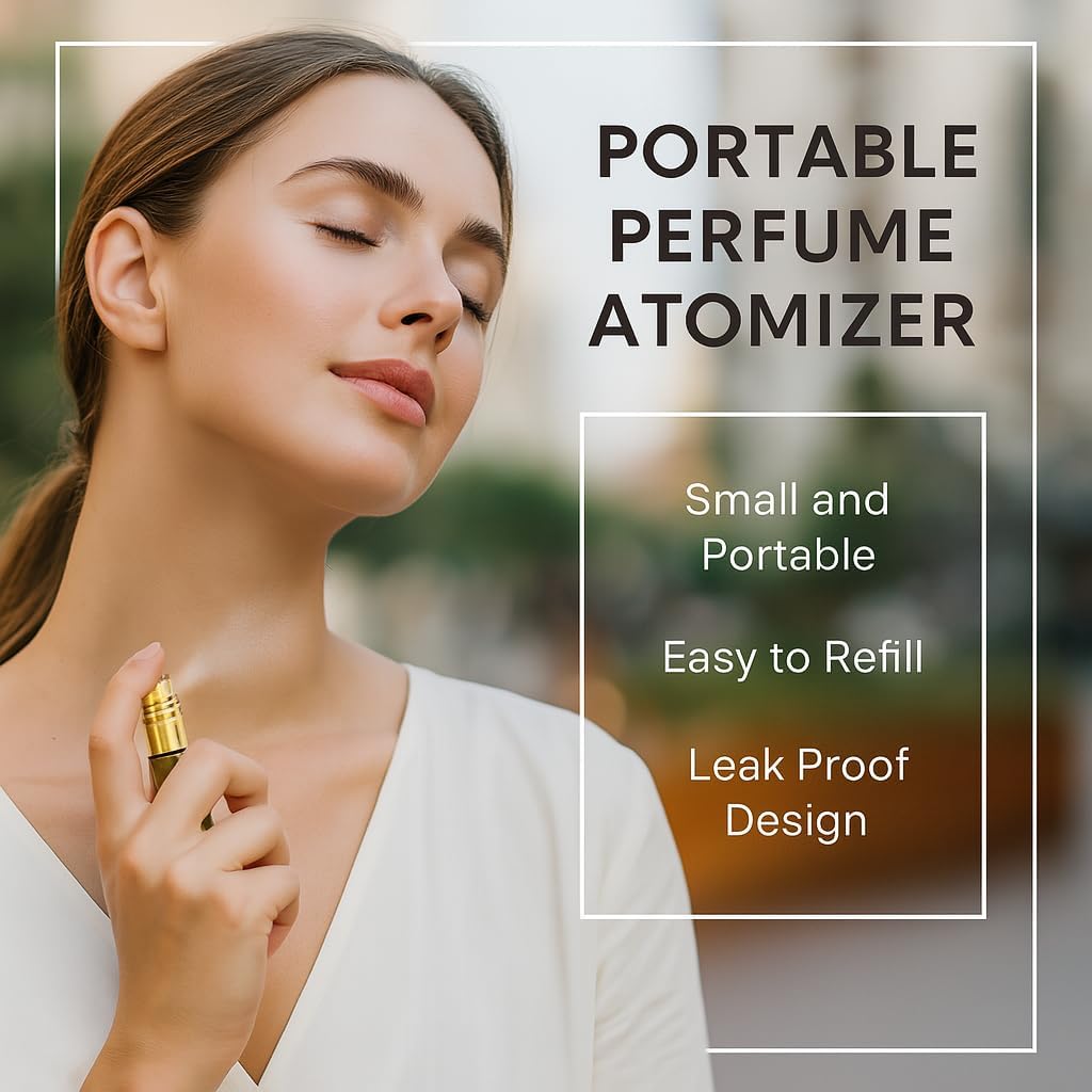 Seiyeje 10ml travel atomizer fits in pockets for easy on-the-go scent.